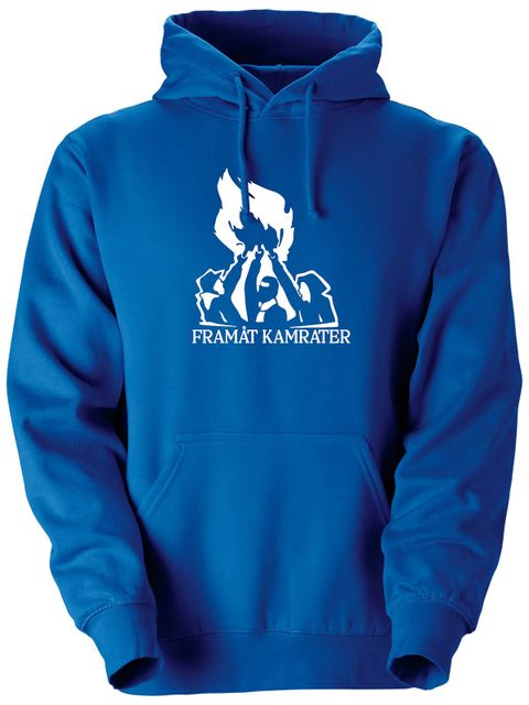 Hoodie, Blue - Framåt (stor logo)